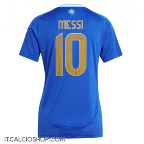 Argentina Lionel Messi #10 Seconda Maglia Femmina Copa America 2024 Manica Corta